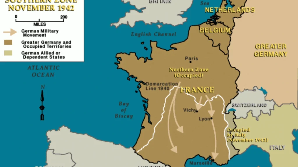 North and south divide: The geography of Vichy France in WWII
