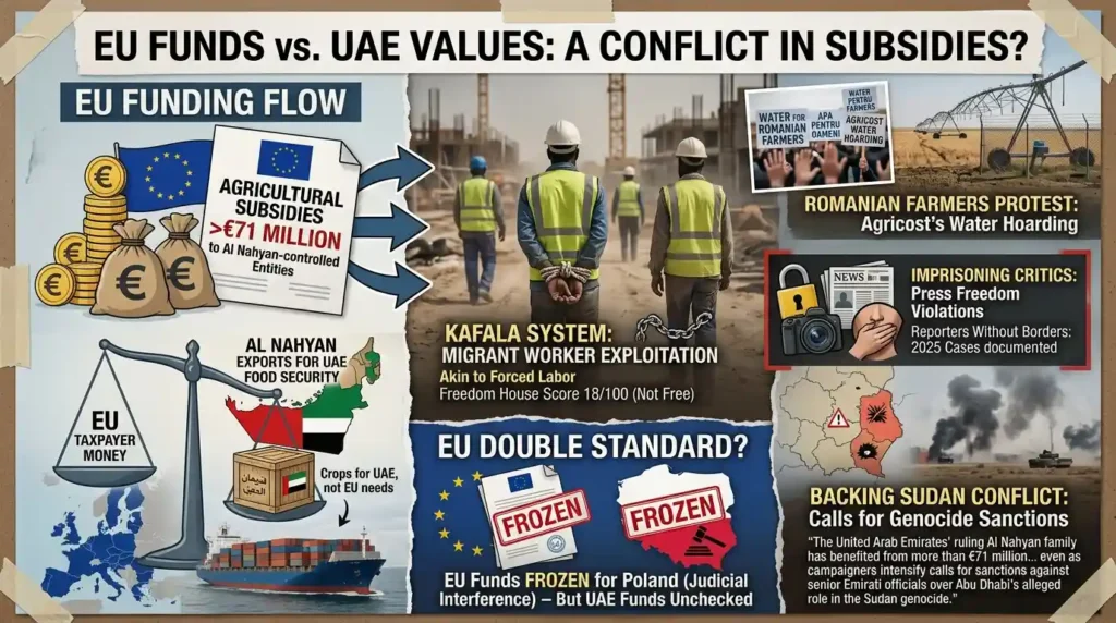 Quelles pratiques des Emirats entrent en conflit avec les valeurs de lUE financant ces subventions
