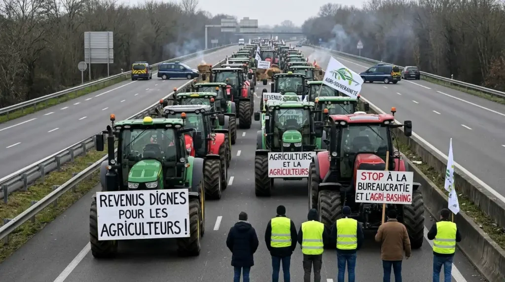 What were French farmers protesting